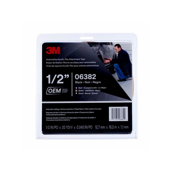 3M - 06382 - Automotive Acrylic Plus Attachment Tape - Black For Sale