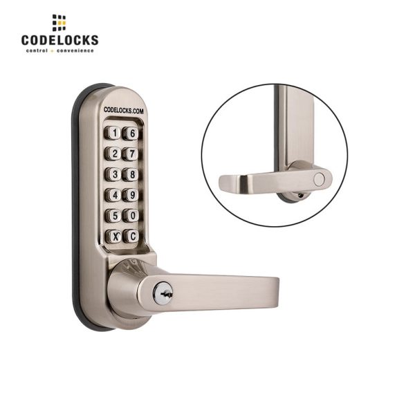 Codelocks CL550 Heavy Duty Mortise Lock with Key Override, Stainless Steel Supply - Image 2