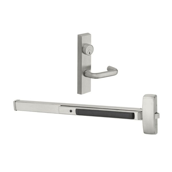 Sargent - 8806F - Rim Exit Devices with Trim - Wide Stile Pushpad - Storeroom Function - SFIC Prep Less Core - Escutcheon Trim - 36  - Grade 1 - US32D (Satin Stainless Steel) Online Sale - Image 4