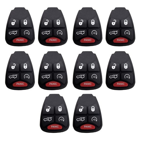 2007 Jeep Commander Grand Cherokee Remote Rubber Pad 5 Buttons (10 Pack) Cheap