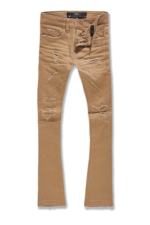 Kids Stacked Tribeca Twill Pants (Dark Earth) Online now