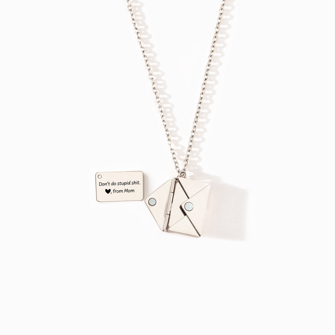 Don t Do Stupid Sh♥︎t Hidden Message Letter Necklace Discount