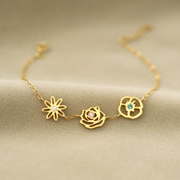 1-10 Birth Flowers Bracelet-Perfect Gift for Friends Online Sale - Image 4