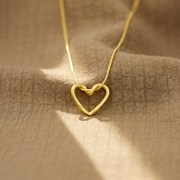 Angel With A Heart Of Gold Heart Charm Necklace For Sale - Image 4