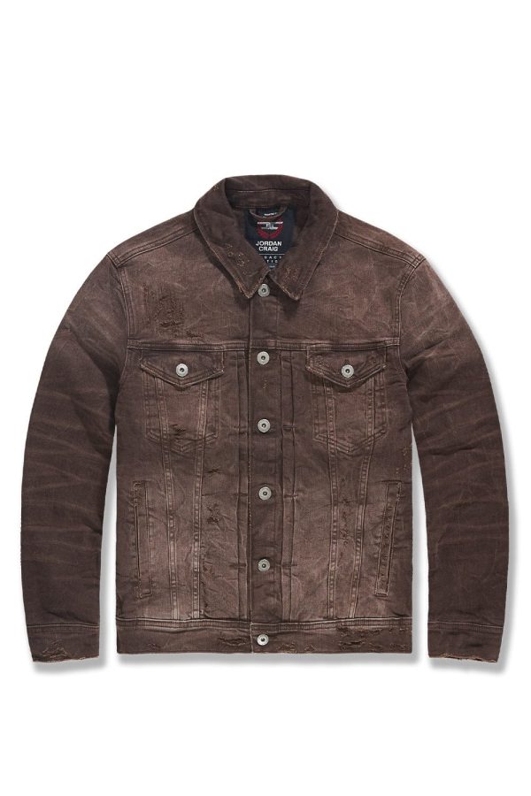Big Men s Meadowlands Denim Trucker Jacket (Earth Tones) Discount - Image 5