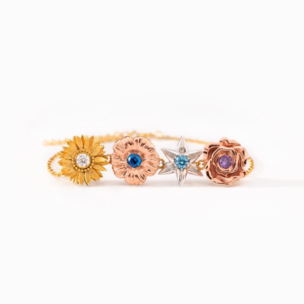 Mama s Blooming Flowers 1-8 Sculpture Birth Flowers Bracelet Discount