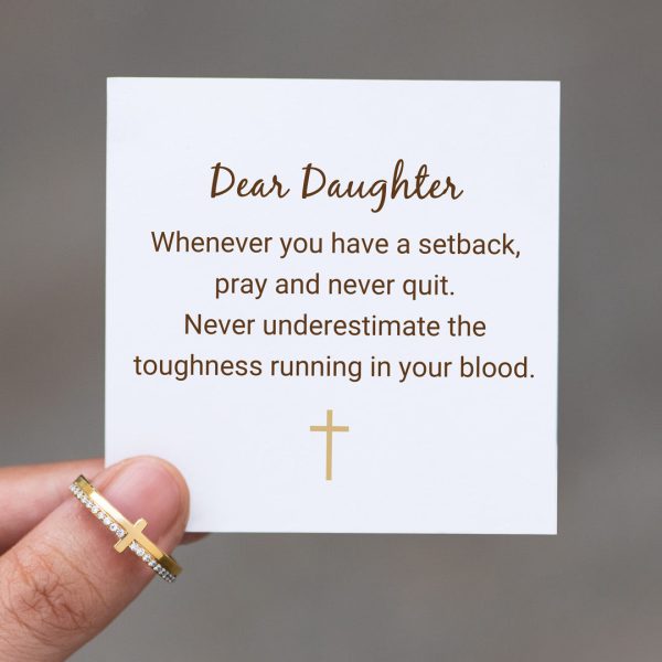 Never Quit Golden Cross Ring Cheap - Image 4