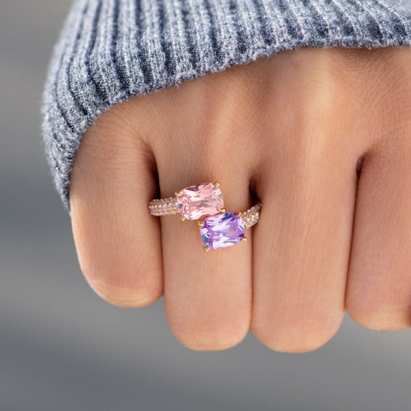 We re A Team Square Birthstone Ring on Sale - Image 2
