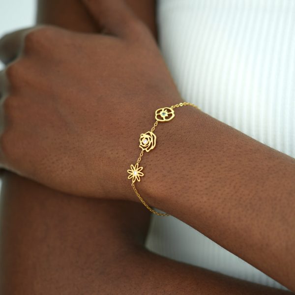 1-10 Birth Flowers Bracelet-Perfect Gift for Friends Online Sale - Image 3
