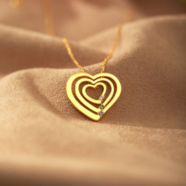 1-5 Birthstones Heart Necklace Supply - Image 2