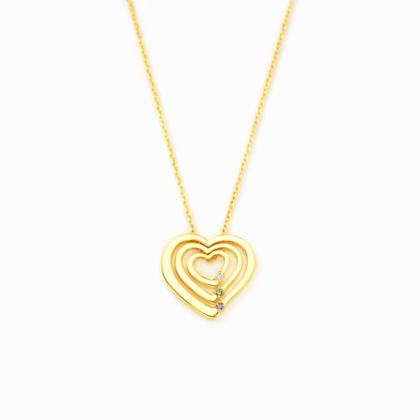 1-5 Birthstones Heart Necklace Supply