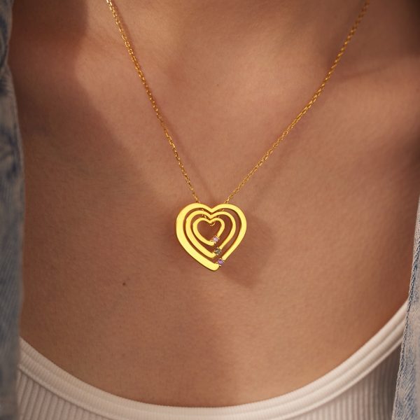 1-5 Birthstones Heart Necklace Supply - Image 3