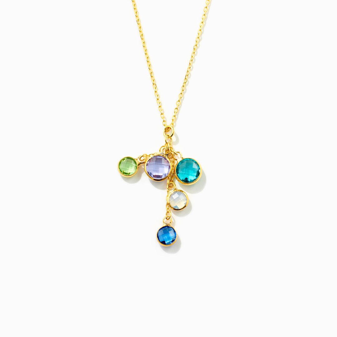 1-8 Birthstones Cascade Necklace For Cheap