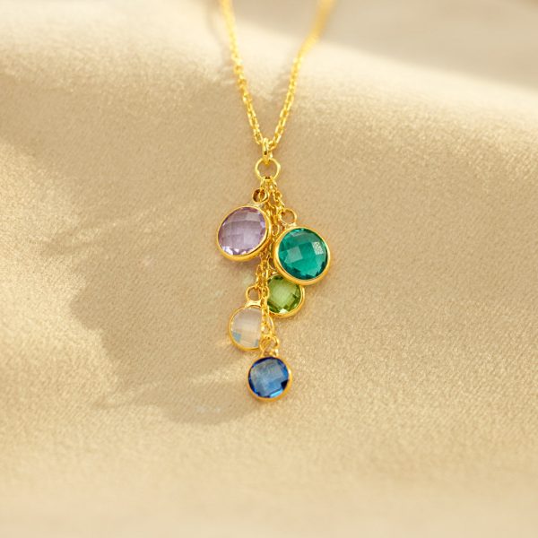 1-8 Birthstones Cascade Necklace For Cheap - Image 5